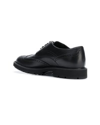 schwarze Leder Derby Schuhe von Tod's