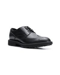 schwarze Leder Derby Schuhe von Tod's