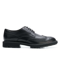 schwarze Leder Derby Schuhe von Tod's