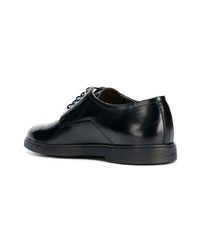 schwarze Leder Derby Schuhe von Santoni