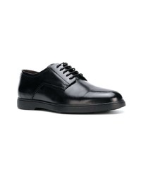 schwarze Leder Derby Schuhe von Santoni