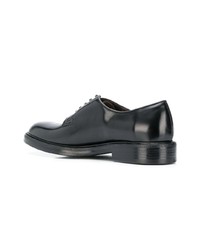 schwarze Leder Derby Schuhe von Green George