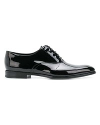 schwarze Leder Derby Schuhe von Prada