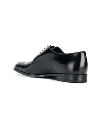 schwarze Leder Derby Schuhe von Prada