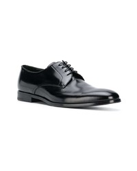 schwarze Leder Derby Schuhe von Prada