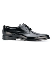 schwarze Leder Derby Schuhe von Prada