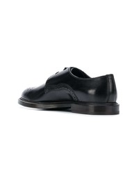 schwarze Leder Derby Schuhe von Dolce & Gabbana