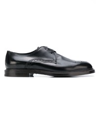 schwarze Leder Derby Schuhe von Dolce & Gabbana