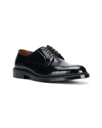 schwarze Leder Derby Schuhe von Alden