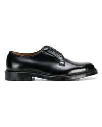 schwarze Leder Derby Schuhe von Alden