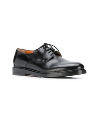 schwarze Leder Derby Schuhe von Santoni