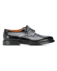 schwarze Leder Derby Schuhe von Santoni