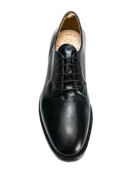 schwarze Leder Derby Schuhe von Officine Creative