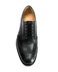 schwarze Leder Derby Schuhe von Church's