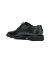 schwarze Leder Derby Schuhe von Moreschi