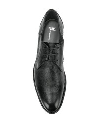 schwarze Leder Derby Schuhe von Moreschi