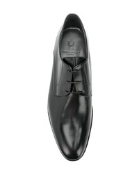 schwarze Leder Derby Schuhe von Moreschi