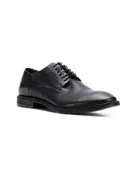 schwarze Leder Derby Schuhe von Del Carlo