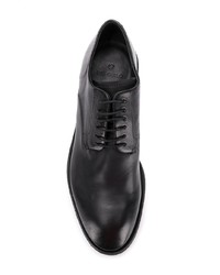 schwarze Leder Derby Schuhe von Del Carlo