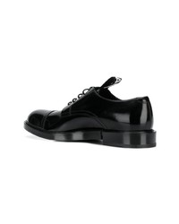 schwarze Leder Derby Schuhe von Dolce & Gabbana