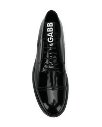 schwarze Leder Derby Schuhe von Dolce & Gabbana