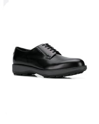 schwarze Leder Derby Schuhe von Prada