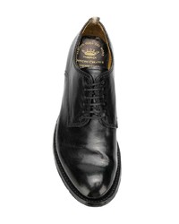 schwarze Leder Derby Schuhe von Officine Creative