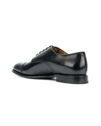 schwarze Leder Derby Schuhe von Silvano Sassetti