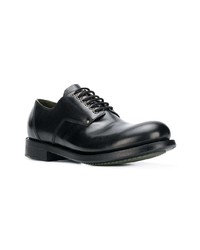 schwarze Leder Derby Schuhe von Rick Owens