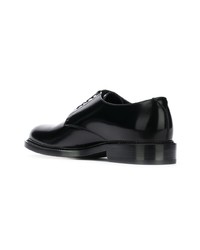 schwarze Leder Derby Schuhe von Saint Laurent