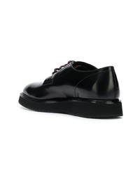 schwarze Leder Derby Schuhe von Hogan