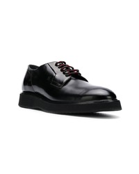 schwarze Leder Derby Schuhe von Hogan