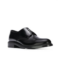 schwarze Leder Derby Schuhe von Saint Laurent