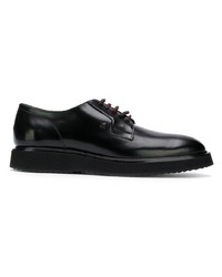 schwarze Leder Derby Schuhe von Hogan