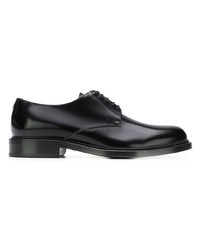 schwarze Leder Derby Schuhe von Saint Laurent