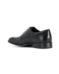 schwarze Leder Derby Schuhe von Versace