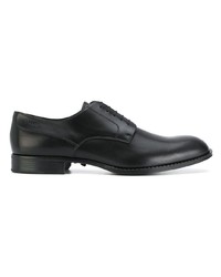 schwarze Leder Derby Schuhe von Versace