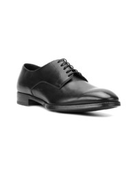 schwarze Leder Derby Schuhe von Giorgio Armani