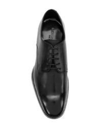 schwarze Leder Derby Schuhe von Giorgio Armani