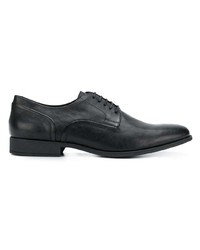 schwarze Leder Derby Schuhe von Geox