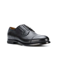 schwarze Leder Derby Schuhe von Silvano Sassetti