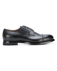 schwarze Leder Derby Schuhe von Silvano Sassetti