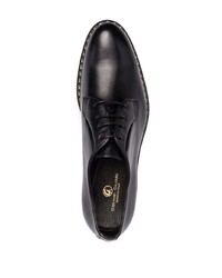 schwarze Leder Derby Schuhe von Giuliano Galiano