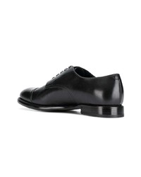 schwarze Leder Derby Schuhe von Silvano Sassetti