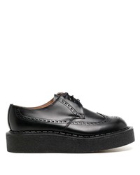 schwarze Leder Derby Schuhe von Comme Des Garcons Homme Plus