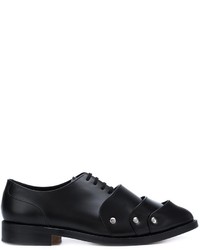 schwarze Leder Derby Schuhe von Comme des Garcons