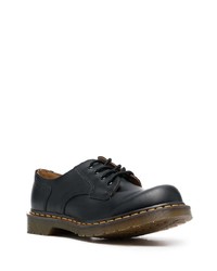 schwarze Leder Derby Schuhe von Comme des Garcons Homme Deux