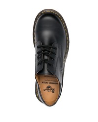 schwarze Leder Derby Schuhe von Comme des Garcons Homme Deux