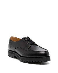 schwarze Leder Derby Schuhe von Comme des Garcons Homme