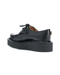 schwarze Leder Derby Schuhe von Comme Des Garcons Homme Plus